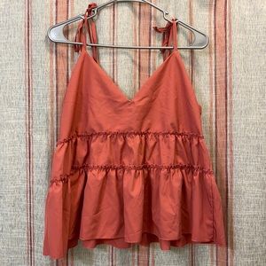 Tie at the shoulder tank top